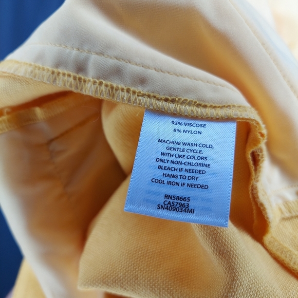 Something Navy Pleated Hi-Rise Pants Womens 10 Marigold Yellow Trouser Straight - Picture 9 of 9